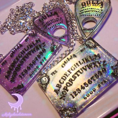 Ouija Glitter Board & Pointer Necklace