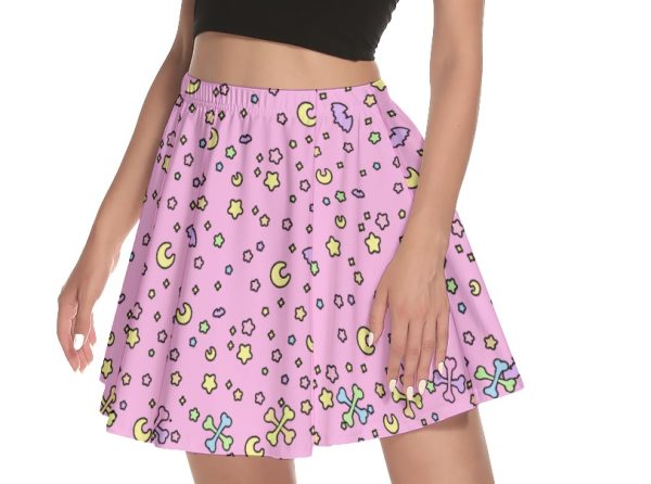 Spooky Bones Pink Skirt - Image 3