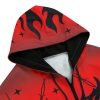 Chained Hearts Red Zipper Hoodie - Image 3