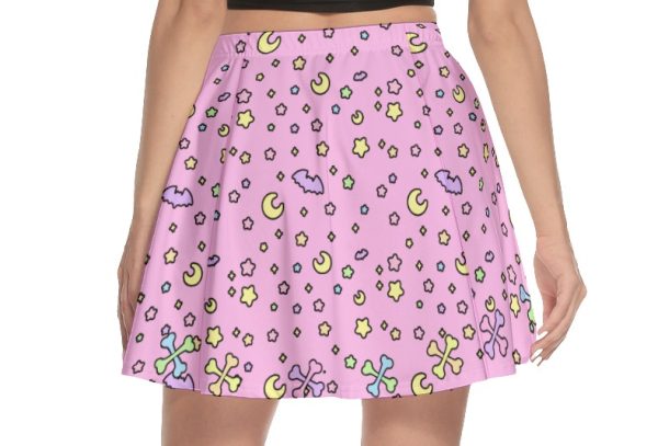 Spooky Bones Pink Skirt - Image 4