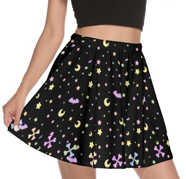 Spooky Bones Black Skirt - Image 2