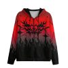 Chained Hearts Red Zipper Hoodie