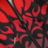 Chained Hearts Red Zipper Hoodie - Image 4