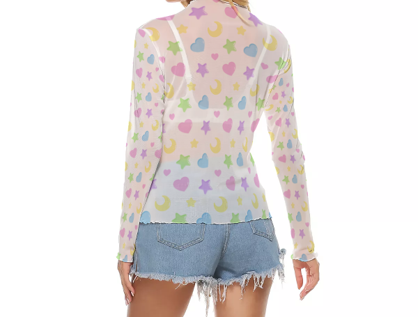 Stars, moons and hearts long top mesh - Image 4