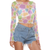 Pastel Cow crop top Mesh - Image 2
