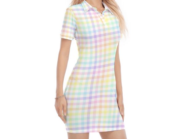 Pastel Gingham  Women's Collar Dress - Image 2