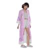 Pink rainbow  Long Satin Kimono Robe - Image 2