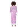 Pink rainbow  Long Satin Kimono Robe - Image 4