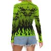Chained Hearts Mesh Top Green - Image 4