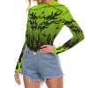 Chained Hearts Mesh Top Green - Image 3