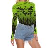Chained Hearts Mesh Top Green - Image 2