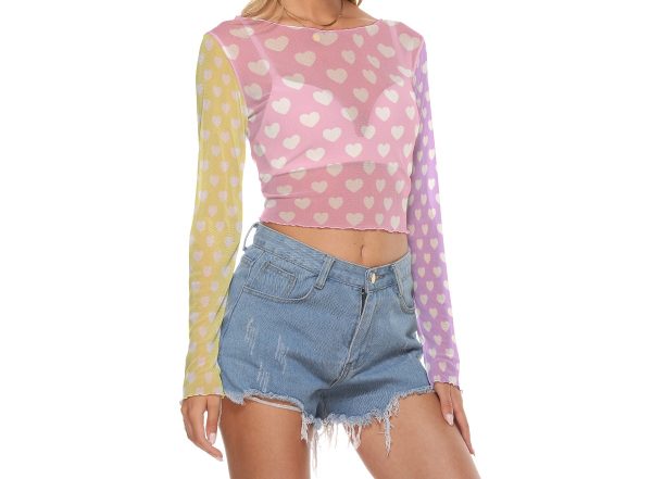 Heart block crop Mesh top - Image 2