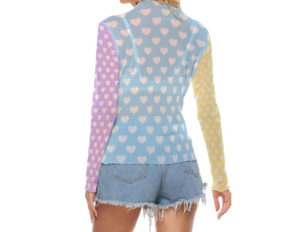 Heart block Long Mesh top - Image 4