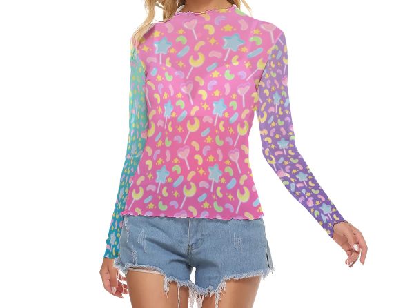 Candy pop Long mesh top