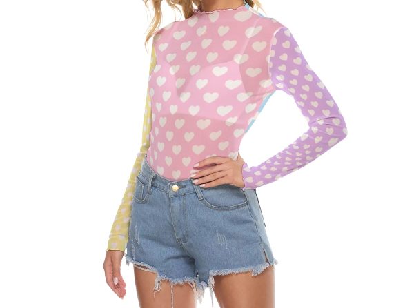 Heart block Long Mesh top - Image 3
