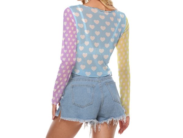 Heart block crop Mesh top - Image 3