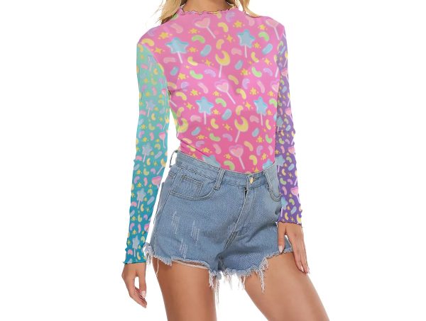 Candy pop Long mesh top - Image 2
