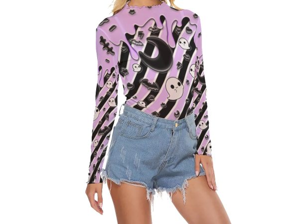 Ghost moon purple Mesh top - Image 2