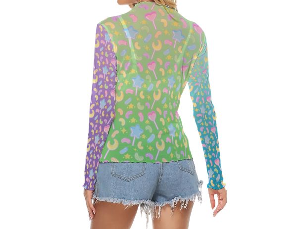 Candy pop Long mesh top - Image 4