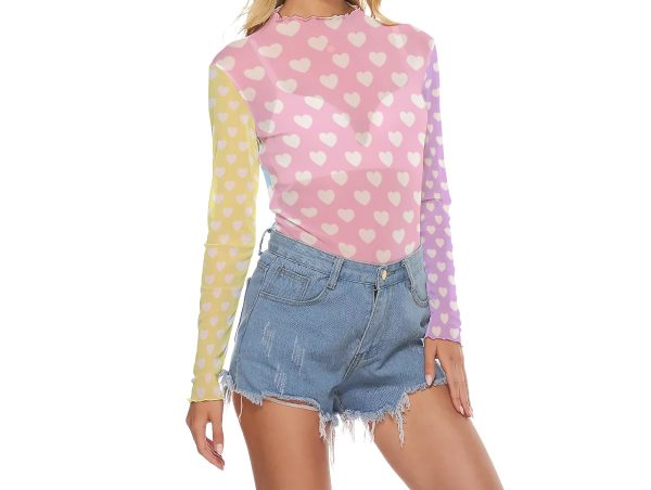 Heart block Long Mesh top - Image 2