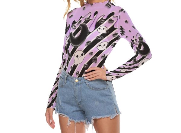 Ghost moon purple Mesh top - Image 3