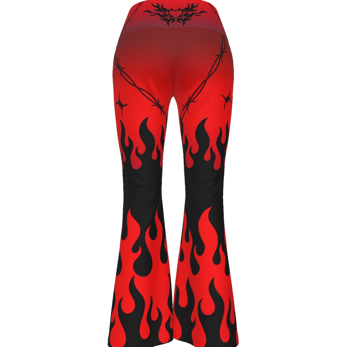 Red Chained Heart Yoga Pants - Image 2