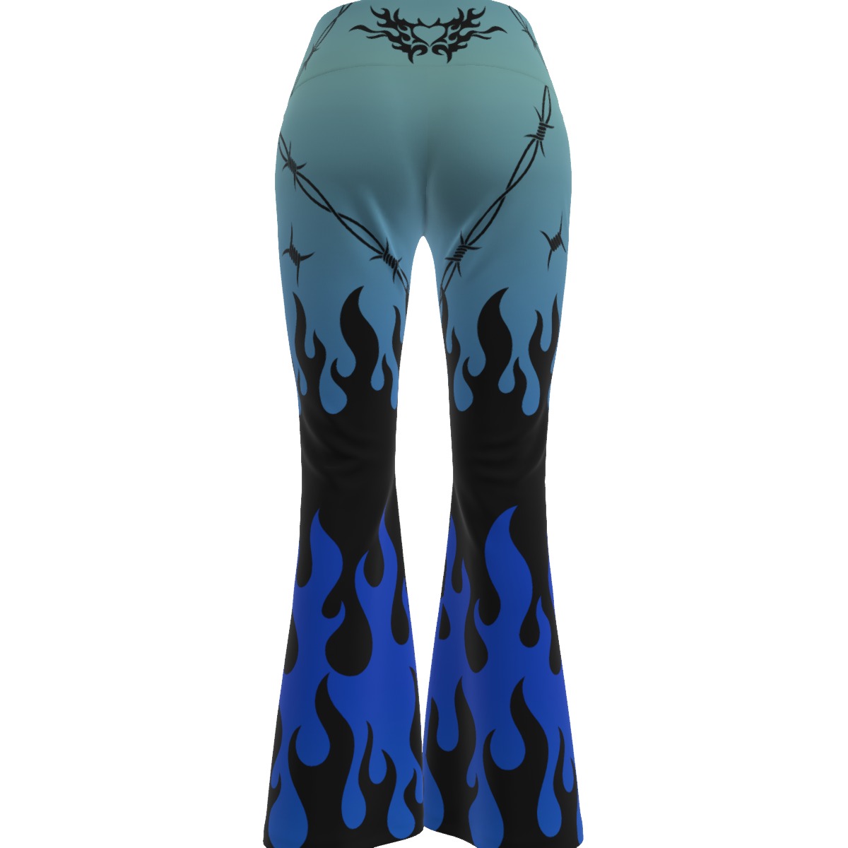 Blue Chained Heart Yoga Pants - Image 2