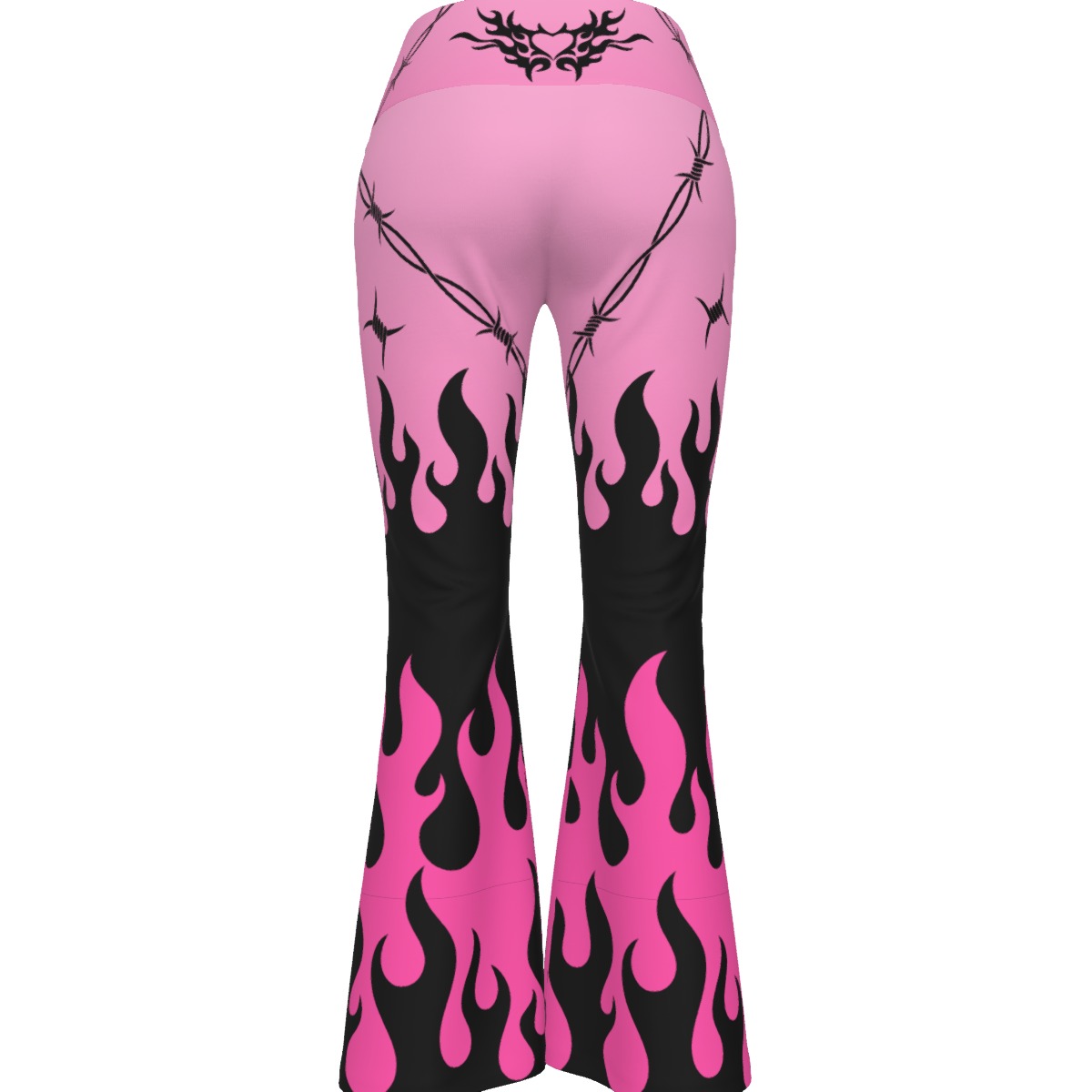 Pink Chained Heart Yoga Pants - Image 2