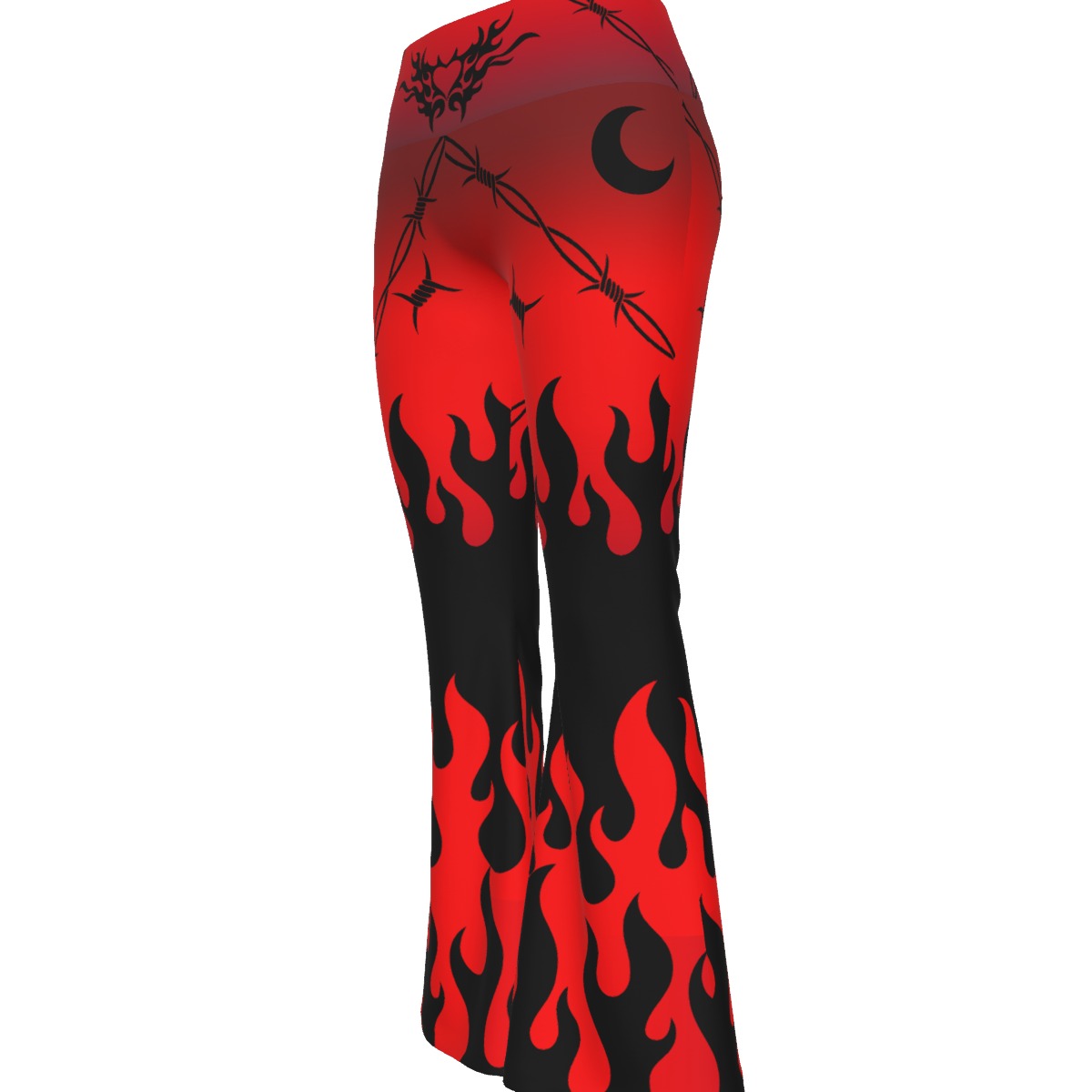 Red Chained Heart Yoga Pants - Image 4