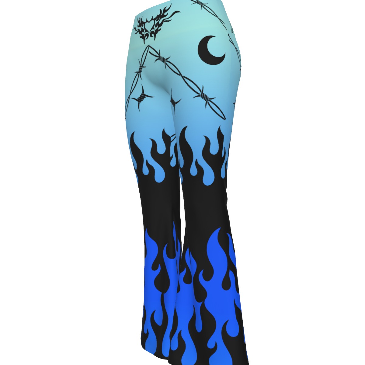 Blue Chained Heart Yoga Pants - Image 4