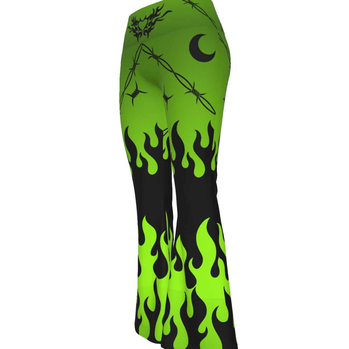 Green Chained Heart Yoga Pants - Image 4