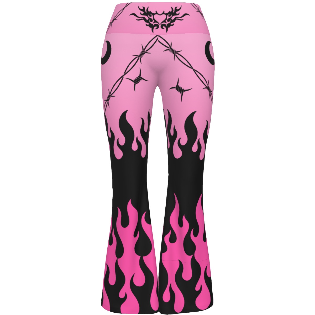 Pink Chained Heart Yoga Pants