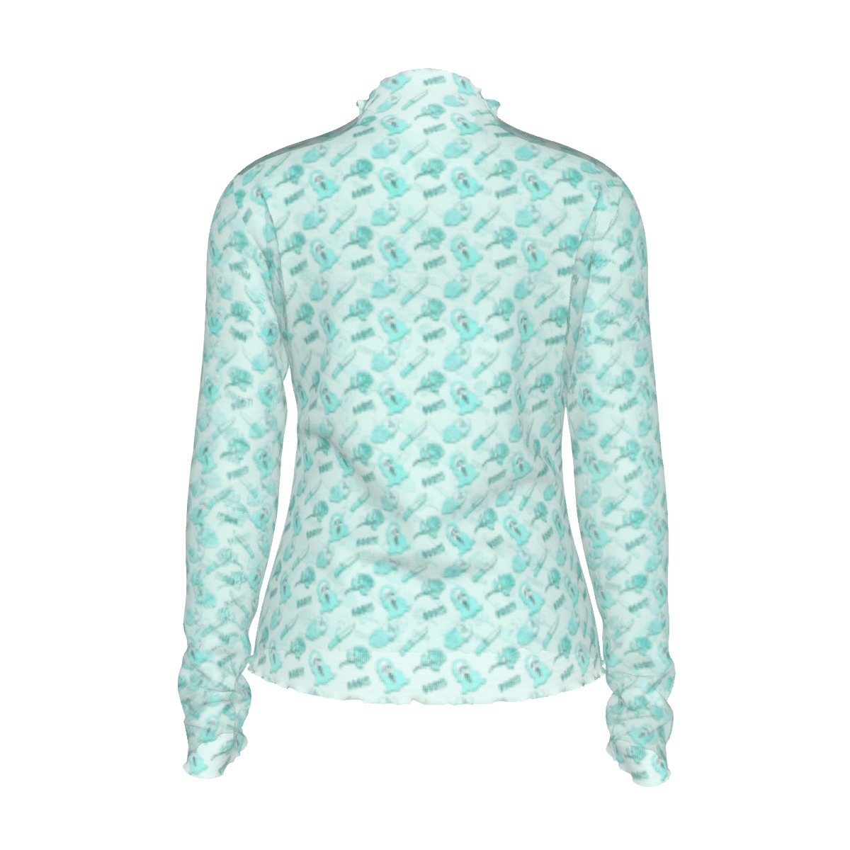 Ghost face Turquoise Mesh Top - Image 2