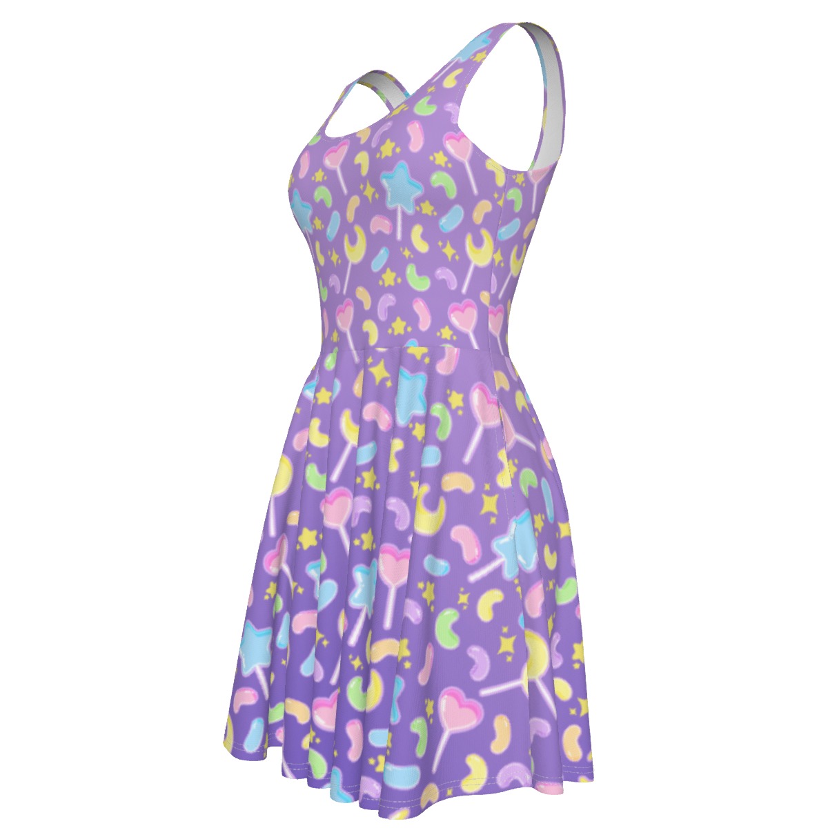 Jelly Purple candy pop dress with pockets - Image 4