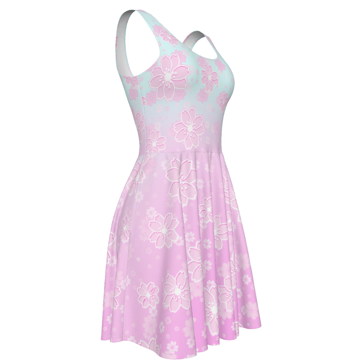 Sakura gradient dress with pockets - Image 3