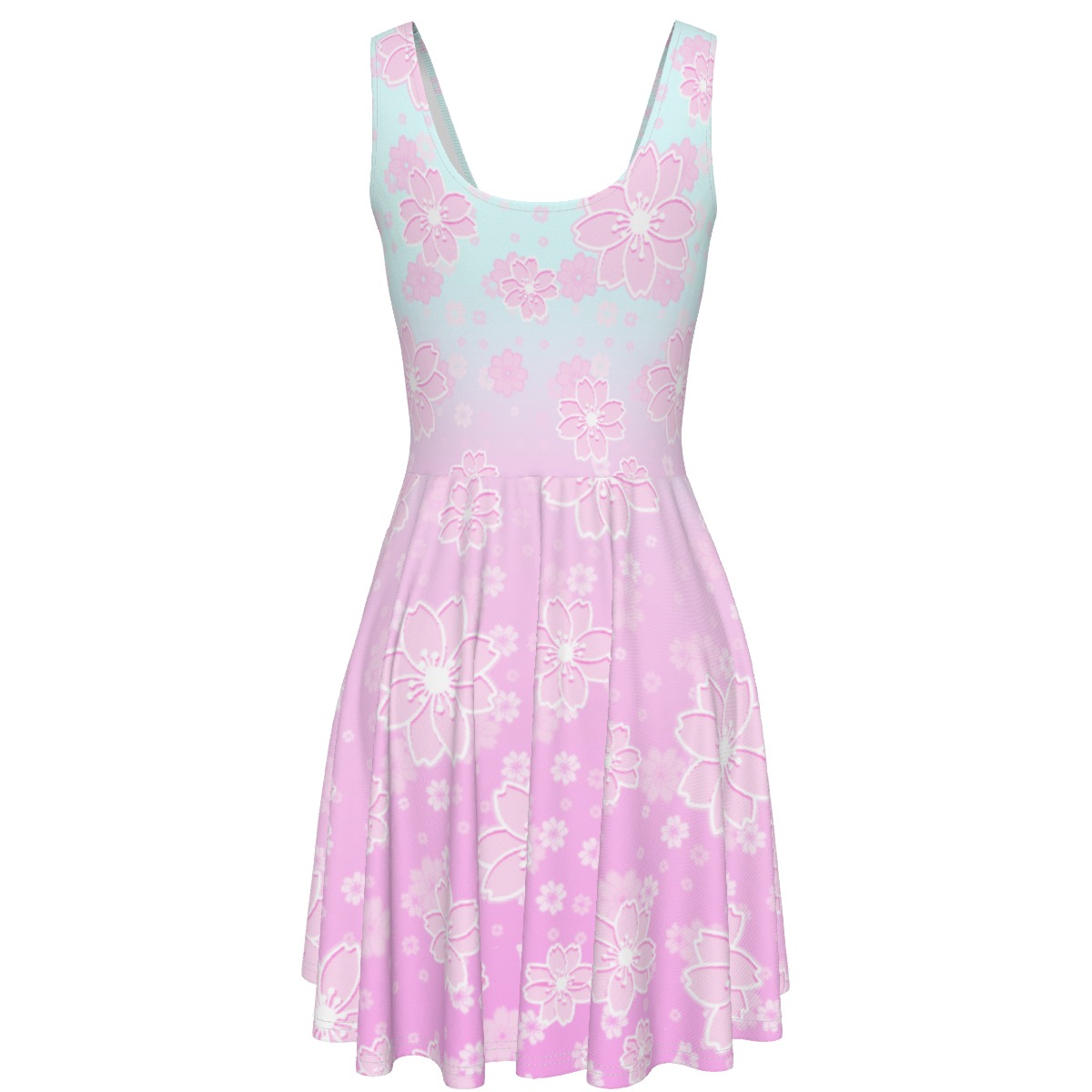 Sakura gradient dress with pockets - Image 2