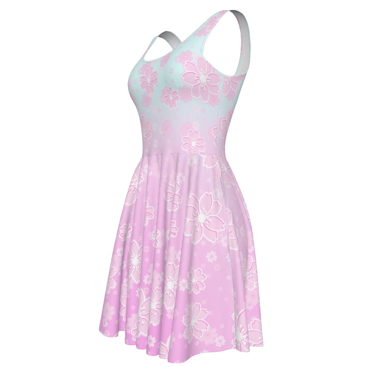 Sakura gradient dress with pockets - Image 4