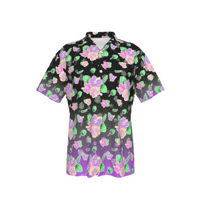 Black Hawaii inspired Shirt With Pocket