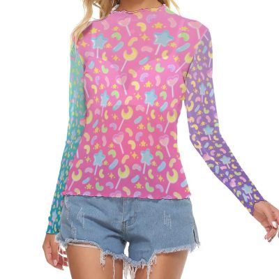 Candy pop Long mesh top