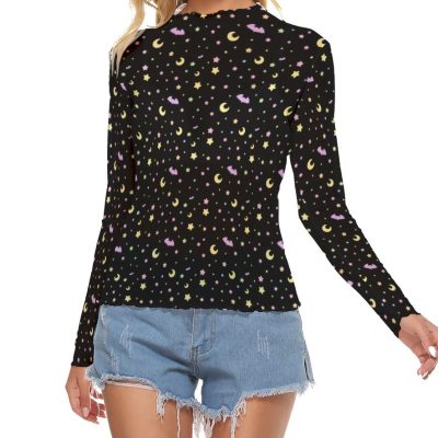 Stars bats and moons Long mesh top