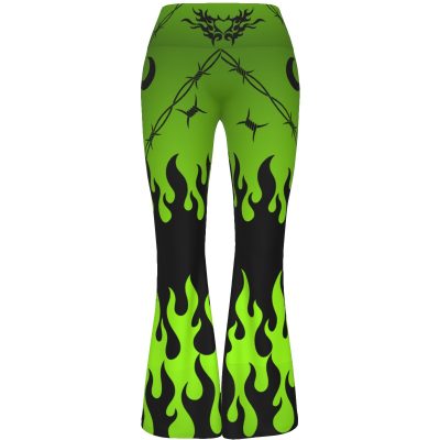 Green Chained Heart Yoga Pants