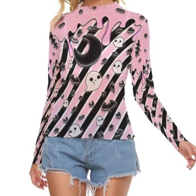 Ghost moon pink Mesh top