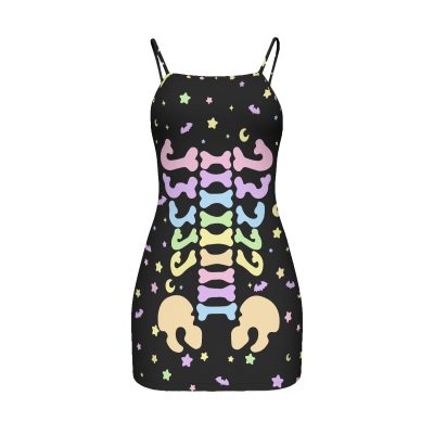 Rainbow Skeleton cami dress