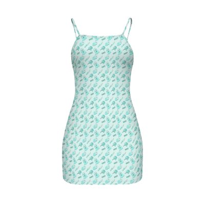 Turquoise Ghost cami dress
