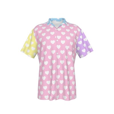 Pastel block heart Shirt With Pocket
