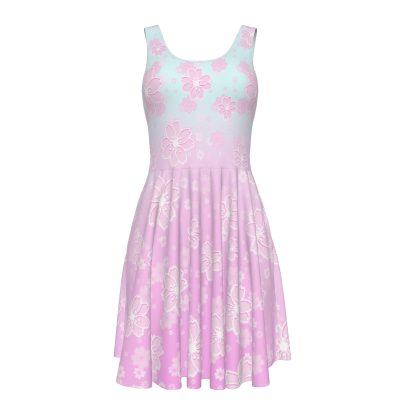 Sakura gradient dress with pockets