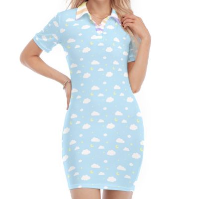 Cute clouds Women’s Collar Dress
