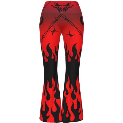 Red Chained Heart Yoga Pants