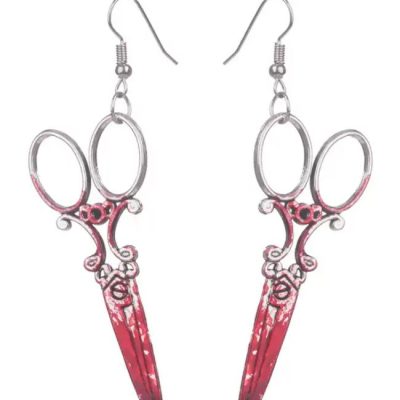 Bloody scissor earrings