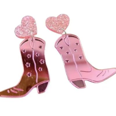 Cowgirl boots earrings